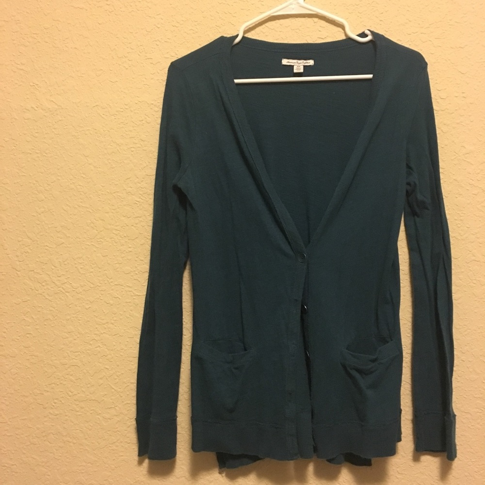 Teal cardigan